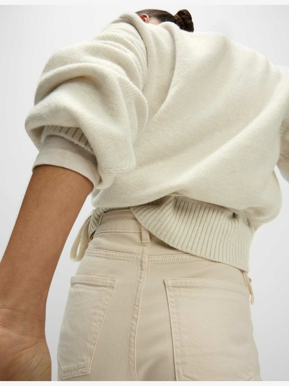 Marks & Spencer Laza, V-nyakú kardigán Marks & Spencer bézs színű