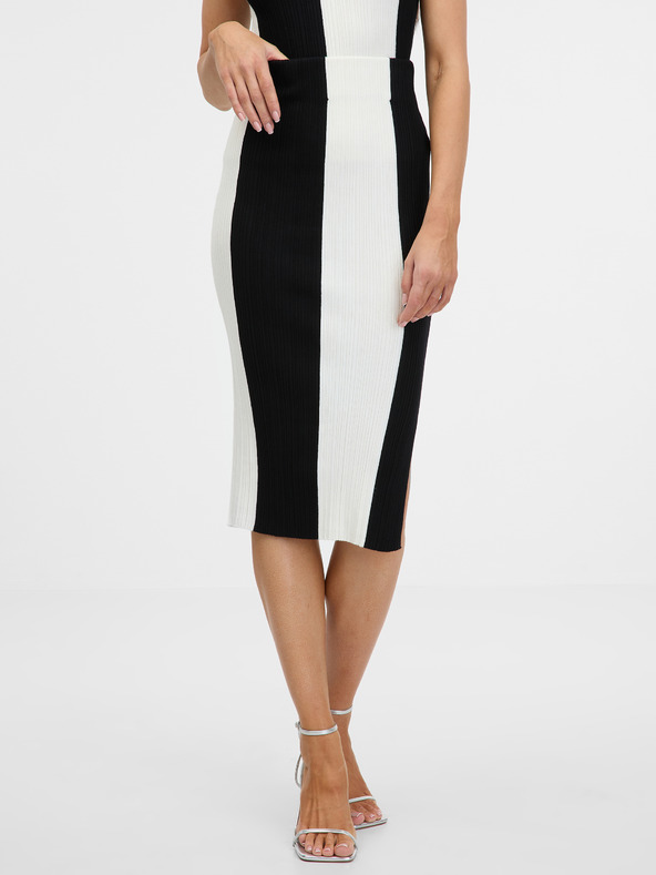 Orsay ORSAY fekete-fehér női csíkos szoknya