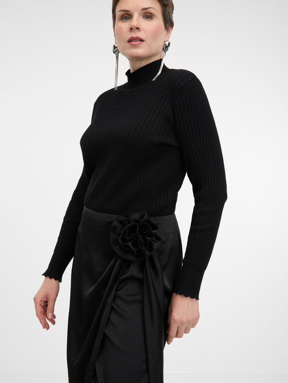 Orsay ORSAY fekete női midi szoknya