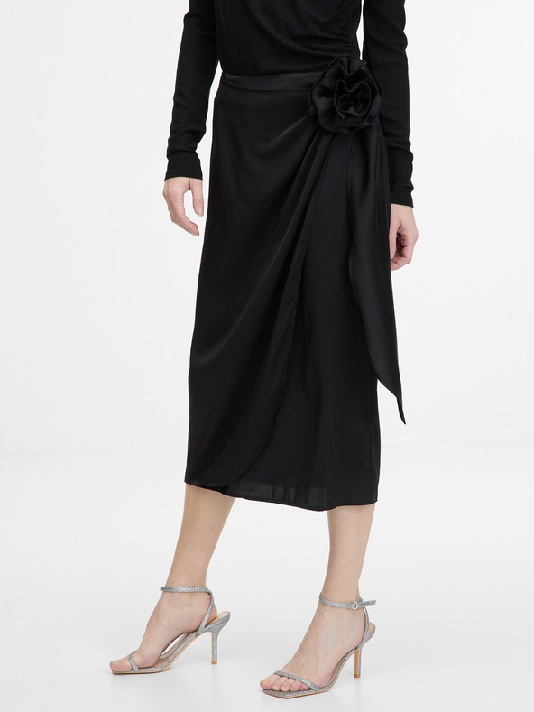 Orsay ORSAY fekete női midi szoknya