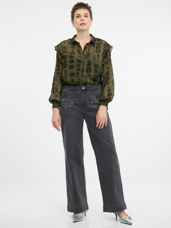 Orsay ORSAY zöld női galléros blúz