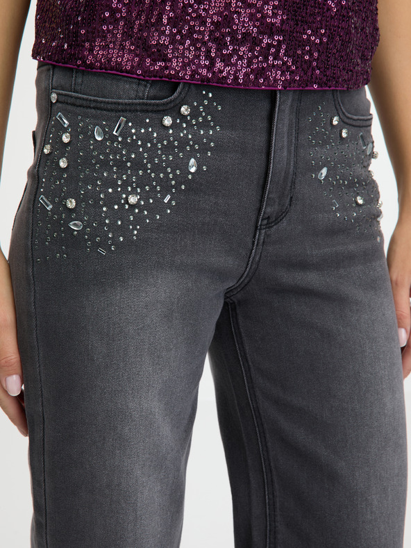 Orsay ORSAY sötét szürke női wide leg farmernadrág