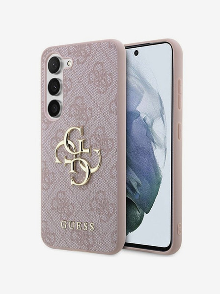 Guess PU 4G Metal Logo Zadní Kryt pro Samsung Galaxy A55 5G Pink Telefontok
