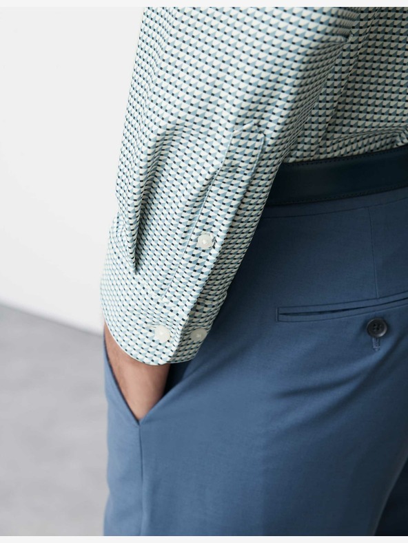 Marks & Spencer Stretch funkcionális ing Fitted Marks & Spencer kék