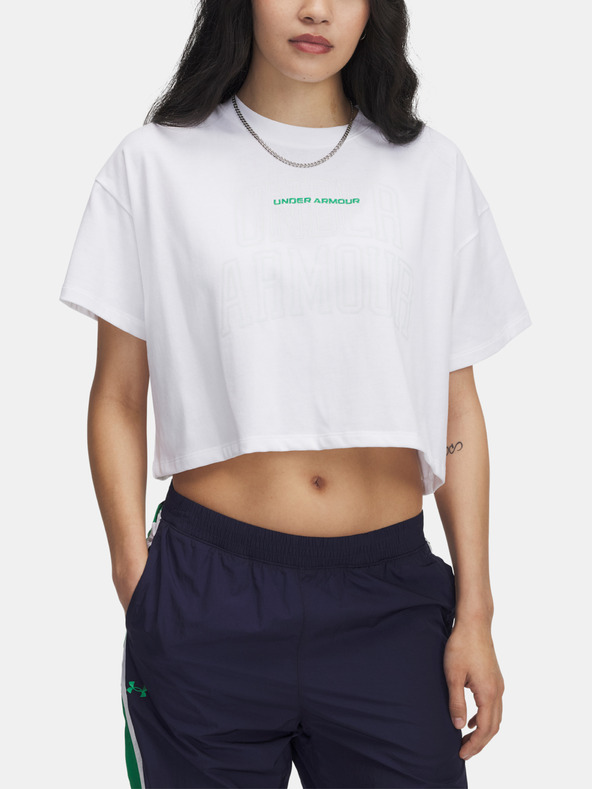 Under Armour Női póló Under Armour UA W VARSITY MIX HW SS CROP