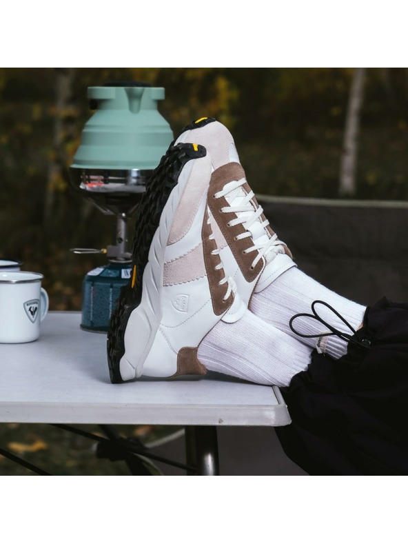 Vasky Botas Nordic Mellow - Férfi bőr kültéri tornacipő / csizma fehér-barna Cseh gyártás Zlínből