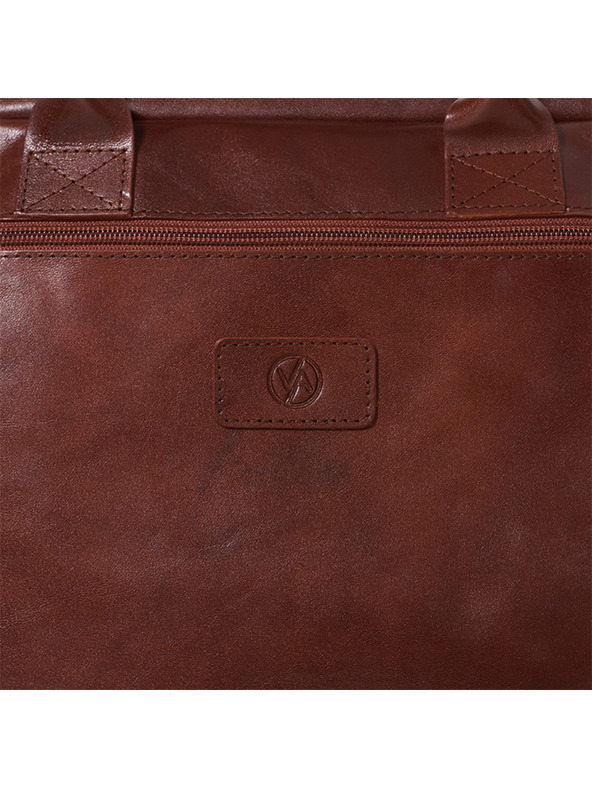 Vasky Harvey Brown - kožená taška hnědá - i ženu česká výroba ze Zlína One size EU Telefontok