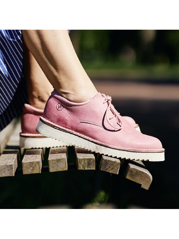 Vasky Női bőr félcsizma Rózsaszín - tavasz / ősz Vasky Derby Boots