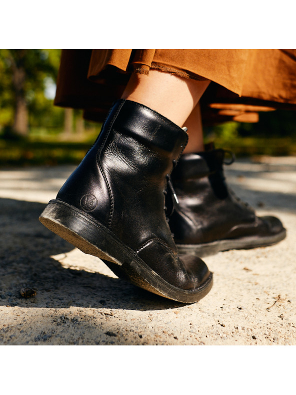 Vasky Női bőr bokacsizma fekete - őszi/téli csizma, Vasky Lydie cipő