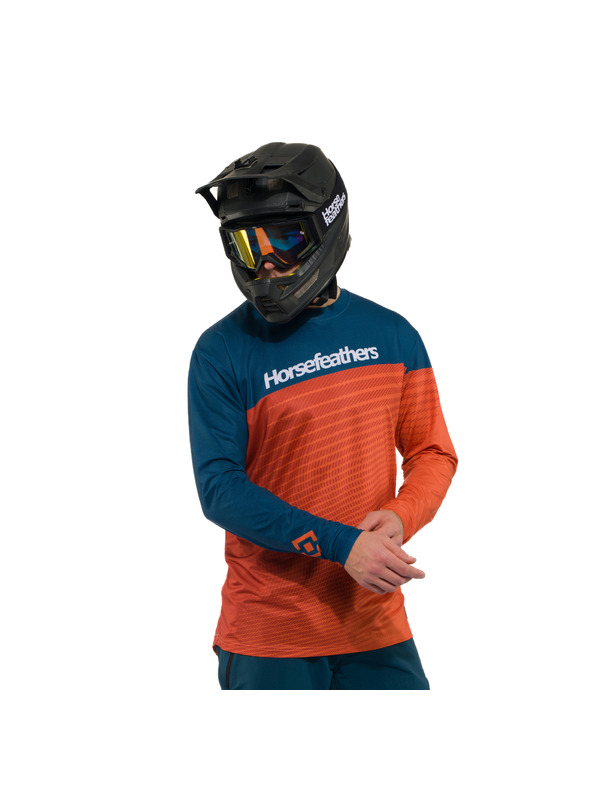 Horsefeathers Férfi kerékpáros mez Quantum benzin/égetett narancs HORSEFEATHERS