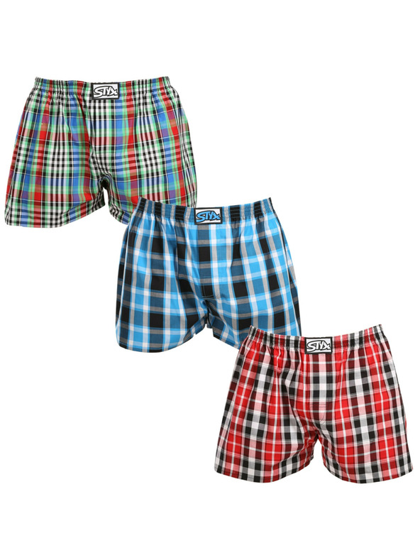 Styx Három darabos készlet - férfi Styx klasszikus gumi oversized rövidnadrág többszínű