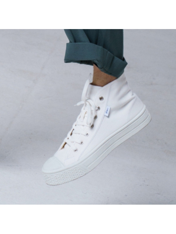 Vasky Férfi vászon boka tornacipő / csizma Vasky Kanvasky High fehér