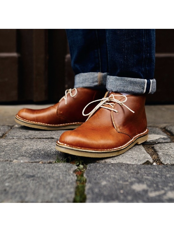 Vasky Férfi bőr bokacsizma barna - tavaszi / őszi csizma, cipő Vasky Desert Brown