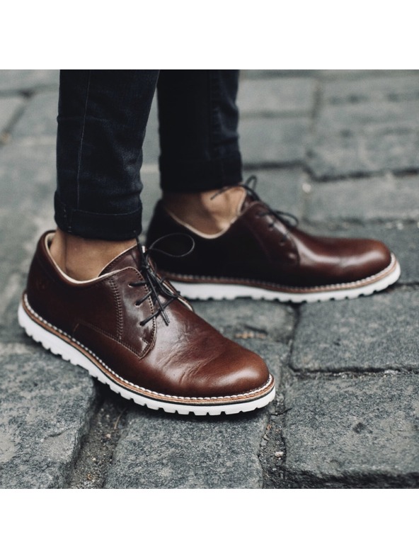 Vasky Férfi bőr félcsizma sötétbarna - tavasz / ősz Vasky Derby sötétbarna