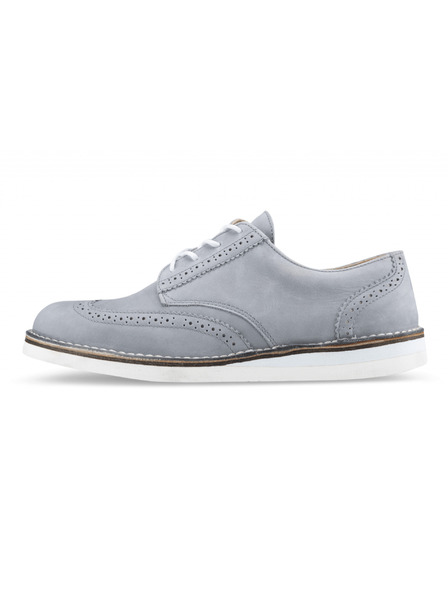 Vasky Férfi szürke bőr félcsizma - tavaszi / őszi csizma, cipő Vasky Brogue Low