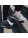 Vasky Férfi szürke bőr félcsizma - tavaszi / őszi csizma, cipő Vasky Brogue Low