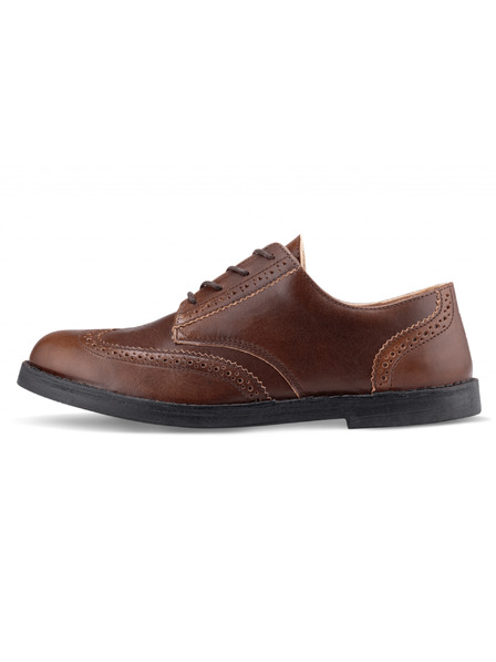 Vasky Férfi elegáns bőr félcsizma Sötétbarna - Tavaszi / Őszi cipő Vasky Brogue Low Dark