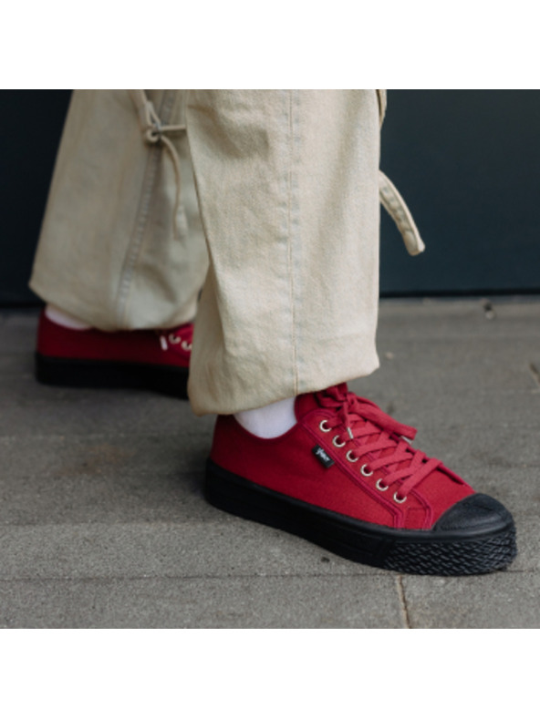 Vasky Férfi vászon tornacipő / csizma vörös Vasky Kanvasky