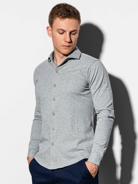 Ombre Clothing Szürke férfi ing K540