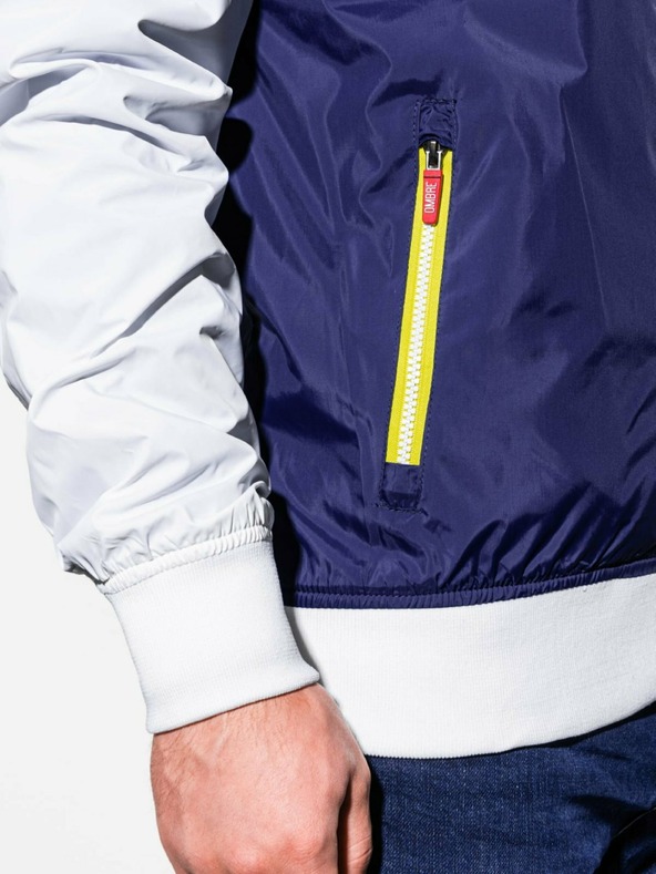 Ombre Clothing Kék-fehér férfi tavaszi dzseki Ombre ruházat C438