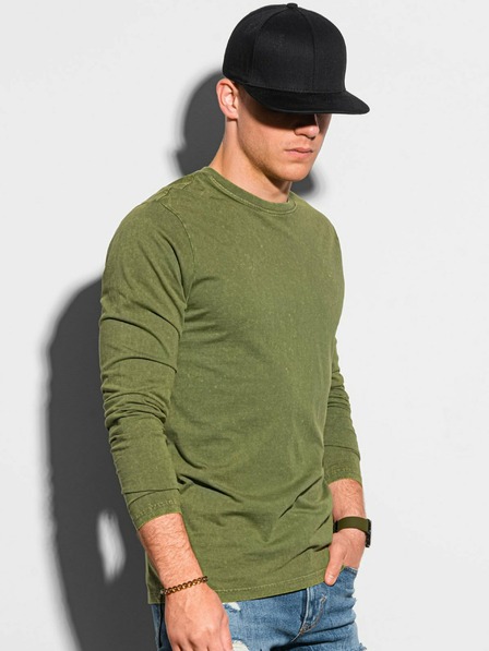 Ombre Clothing Zöld férfi basic ing Ombre Clothing