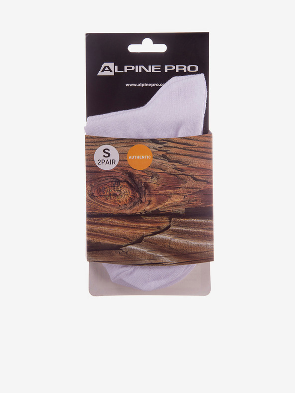 ALPINE PRO Fehér uniszex zokni - 2 pár ALPINE PRO 2ULIANO
