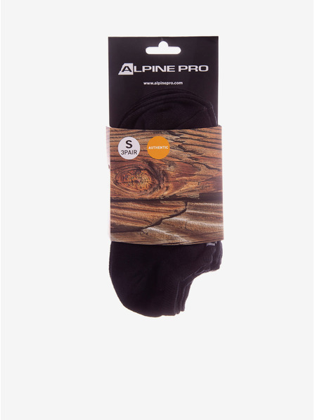 ALPINE PRO Három pár uniszex zokni fekete színben ALPINE PRO 3UNICO
