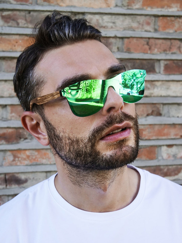 VEYREY VeyRey Fából készült napszemüveg Nerd Stove Zöld szemüveg