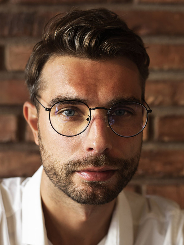 VEYREY VeyRey Kék fényt blokkoló szemüveg ovális Doiley Fekete