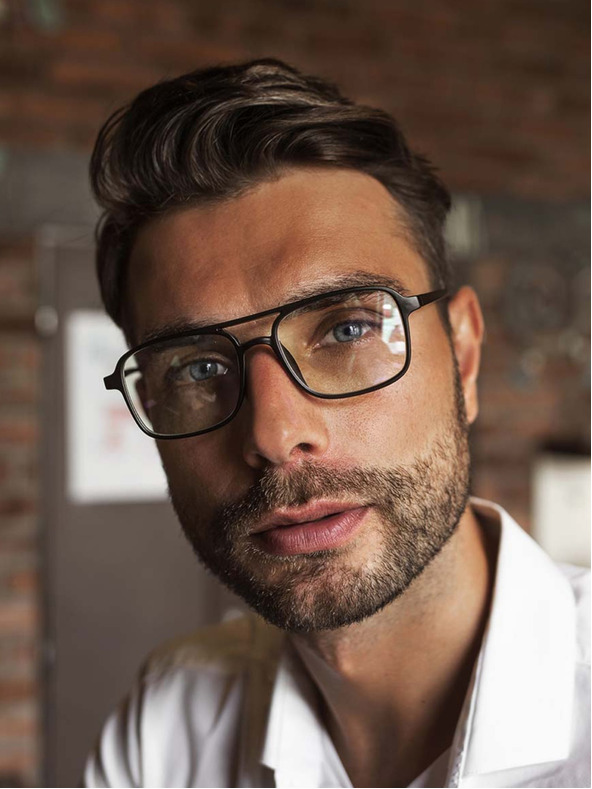 VEYREY Fekete szögletes számítógépes szemüveg VeyRey Attlee