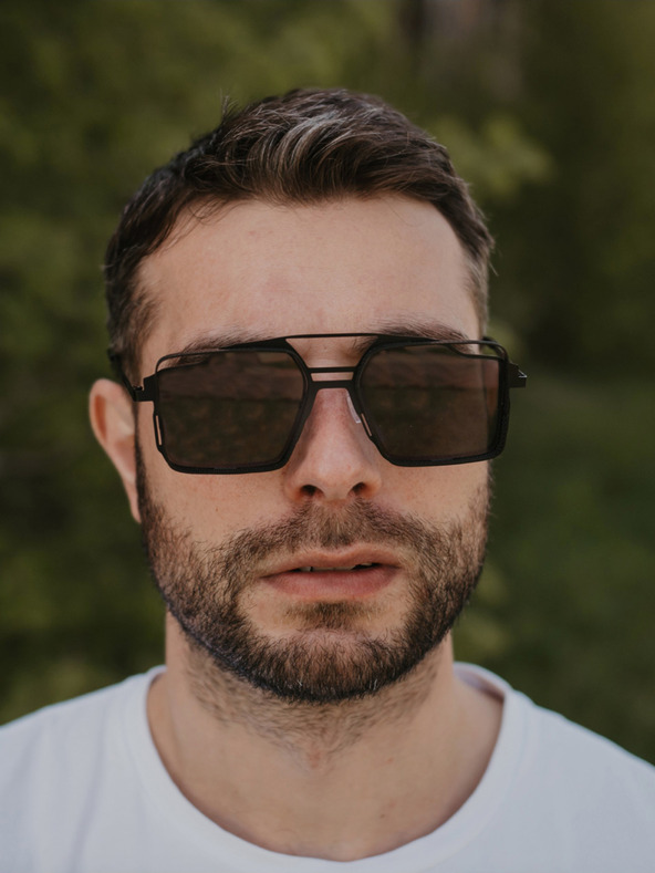 VEYREY Fekete unisex napszemüveg VeyRey Steampunk Sosrael