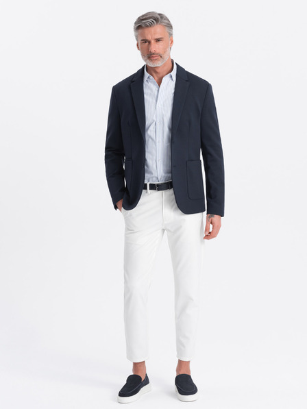 Ombre Clothing Sötétkék férfi kabát zsebekkel Ombre Clothing Ombre Clothing