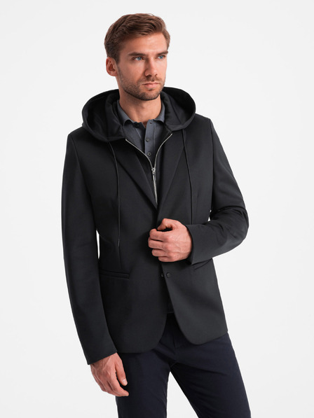 Ombre Clothing Férfi kabát kivehető béléssel és kapucnival Ombre Ruházat