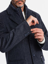 Ombre Clothing Ombre Clothing V2 OM-COWC-0121 Férfi gyapjúkeverékből készült, gombos férfi kabát