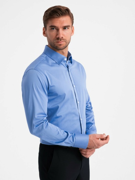 Ombre Clothing Férfi szatén ing Ombre Clothing SLIM FIT V2 OM-SHOS-0176 OM-SHOS-0176