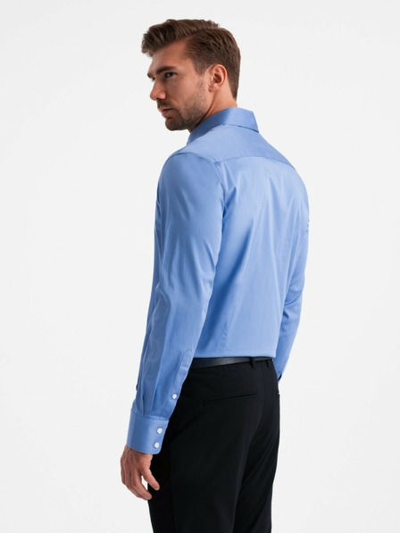 Ombre Clothing Férfi szatén ing Ombre Clothing SLIM FIT V2 OM-SHOS-0176 OM-SHOS-0176