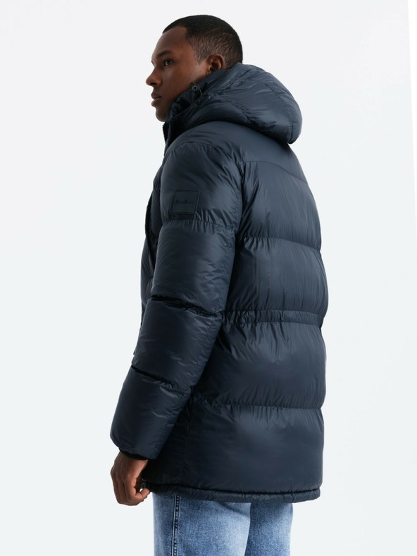 Ombre Clothing Férfi hosszú kabát zsebekkel Ombre Clothing