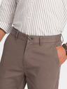 Ombre Clothing Férfi chino nadrág REGULAR FIT barna Ombre Ruházat