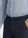 Ombre Clothing Férfi egyszínű chino nadrág REGULAR FIT sötétkék Ombre ruházat