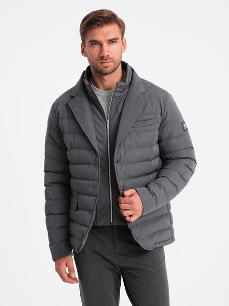 Ombre Clothing Férfi steppelt kabát Ombre Ruházat