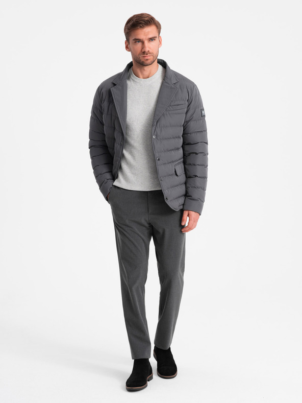 Ombre Clothing Férfi steppelt kabát Ombre Ruházat