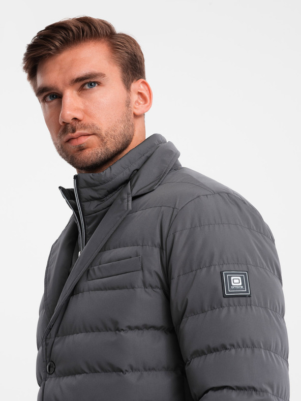 Ombre Clothing Férfi steppelt kabát Ombre Ruházat