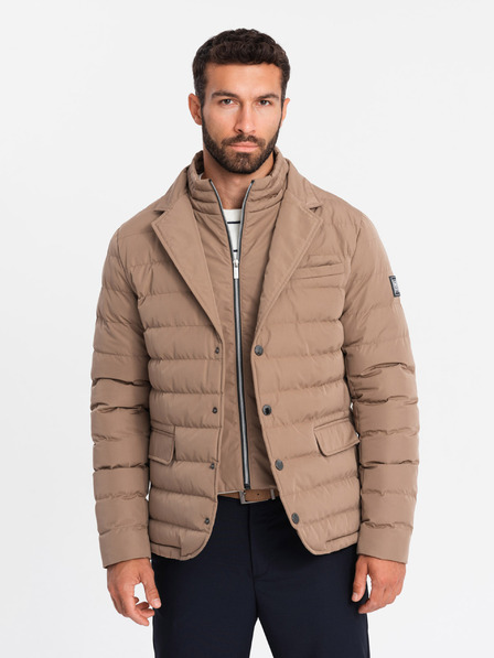 Ombre Clothing Férfi steppelt kabát Ombre Ruházat