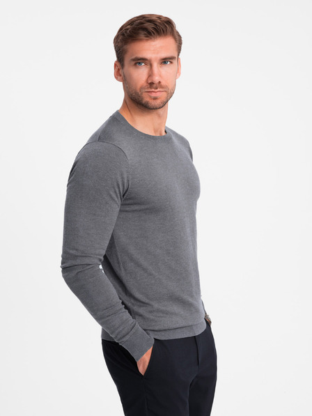 Ombre Clothing Klasszikus férfi kerek nyakú pulóver Ombre ruházat