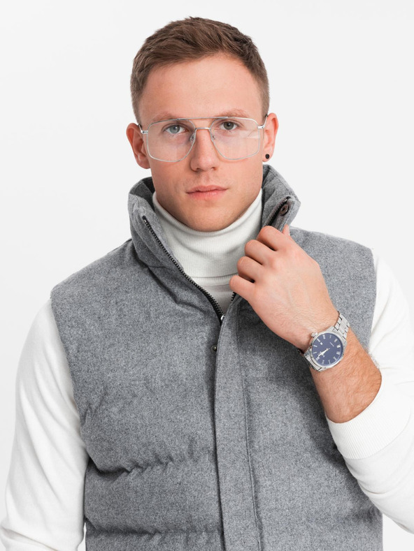 Ombre Clothing Ombre Clothing férfi steppelt mellény