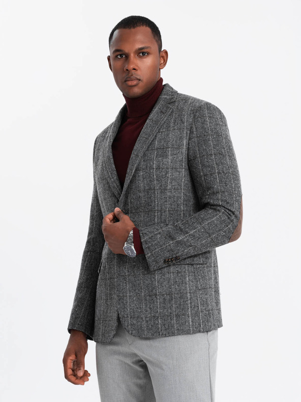 Ombre Clothing Elegáns férfi strukturált kötött dzseki Ombre Clothing