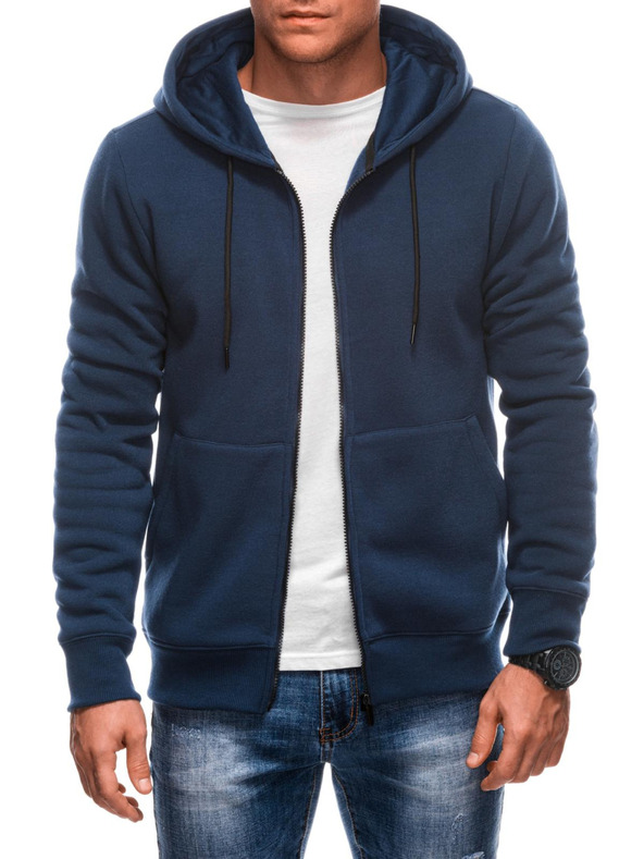 Edoti Férfi BASIC cipzáras kapucnis pulóver kapucnival Edoti