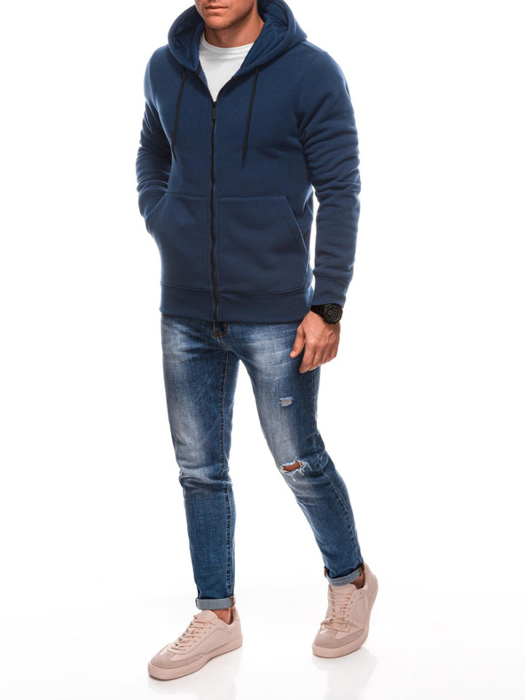 Edoti Férfi BASIC cipzáras kapucnis pulóver kapucnival Edoti