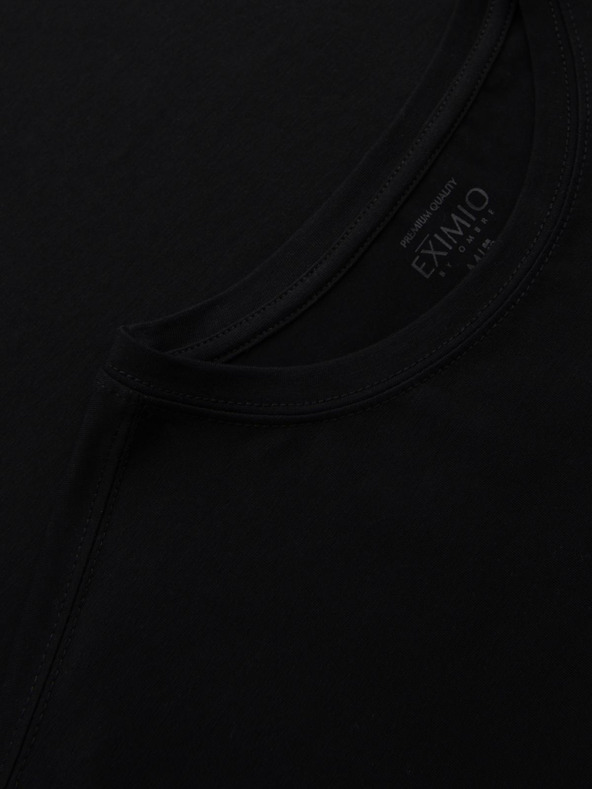 Ombre Clothing Férfi hosszú ujjú, V-nyakú SLIM FIT póló elasztánnal és fekete nyomtatással Ombre Ruházat Ombre Ruházat