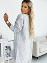 numoco Világosszürke női hosszú kardigán Numoco